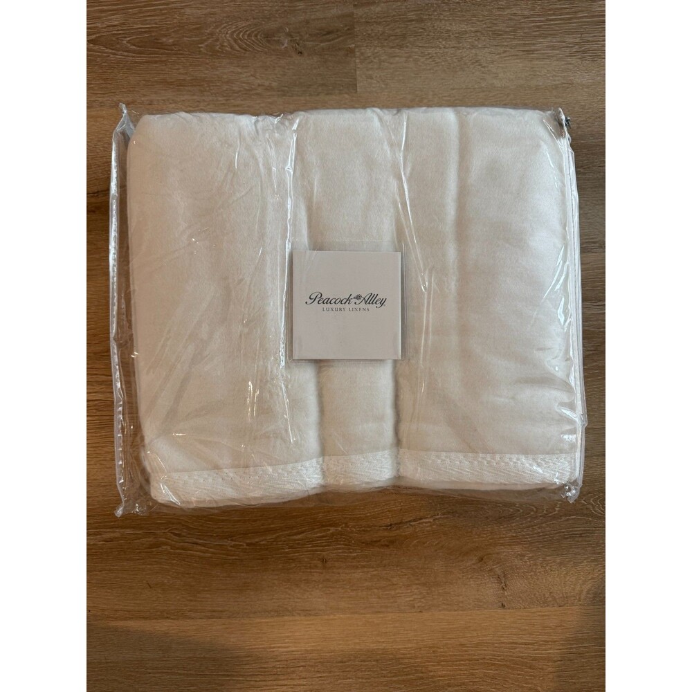 Peacock Alley All Seasons Cotton Blanket 100% Long Staple Cotton King/White
